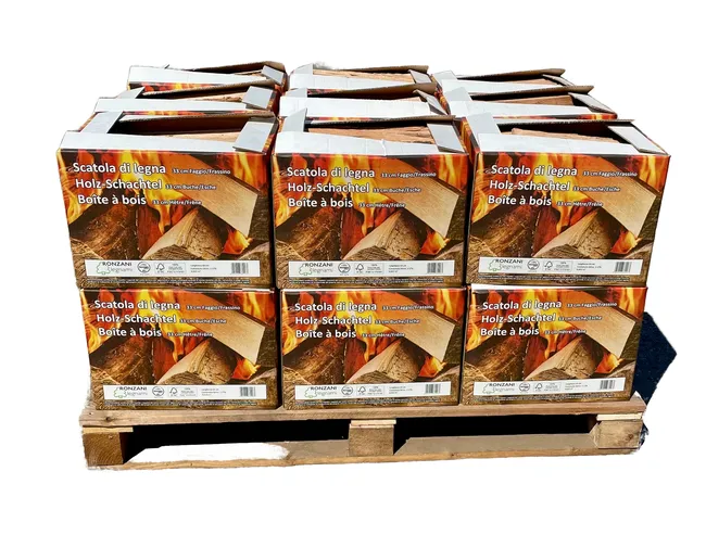 Legna da ardere di faggio/frassino in scatola – 10 kg – 33 cm 18 scatole